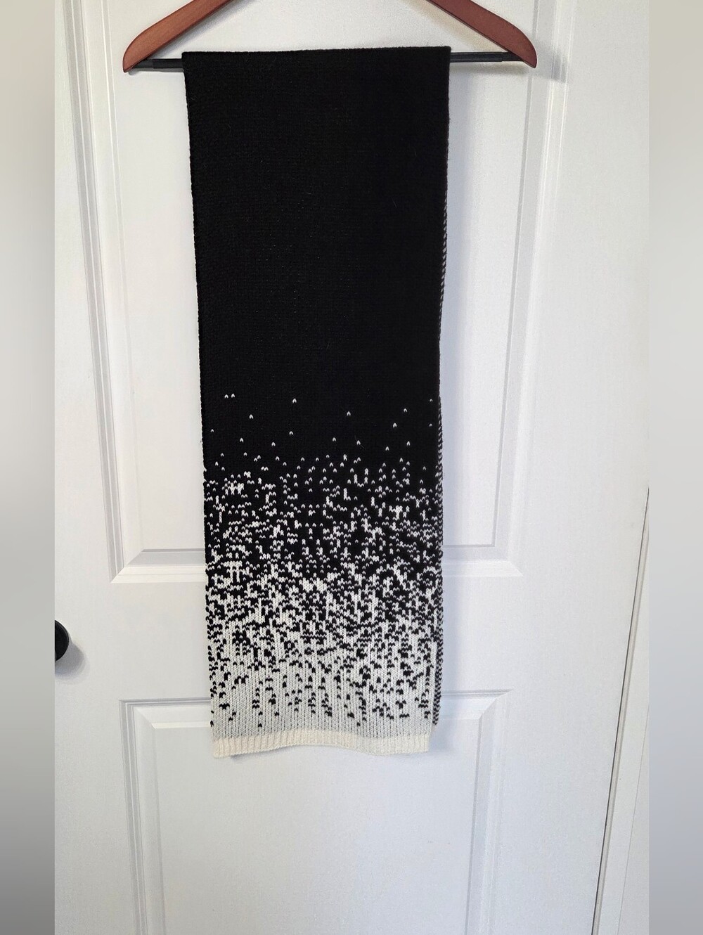 Saks Fifth Avenue Black and White Ombre Knit Midi Skirt